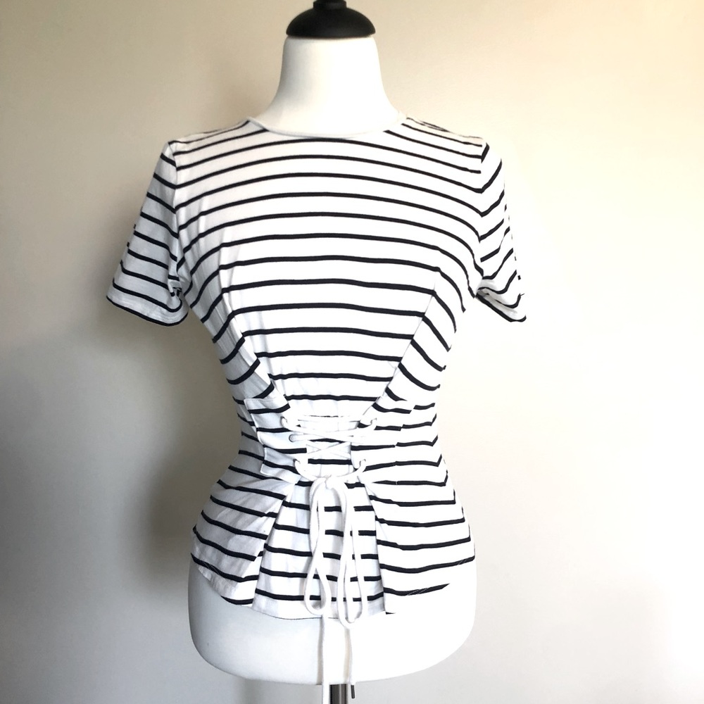 Ann Taylor tie waist top XS